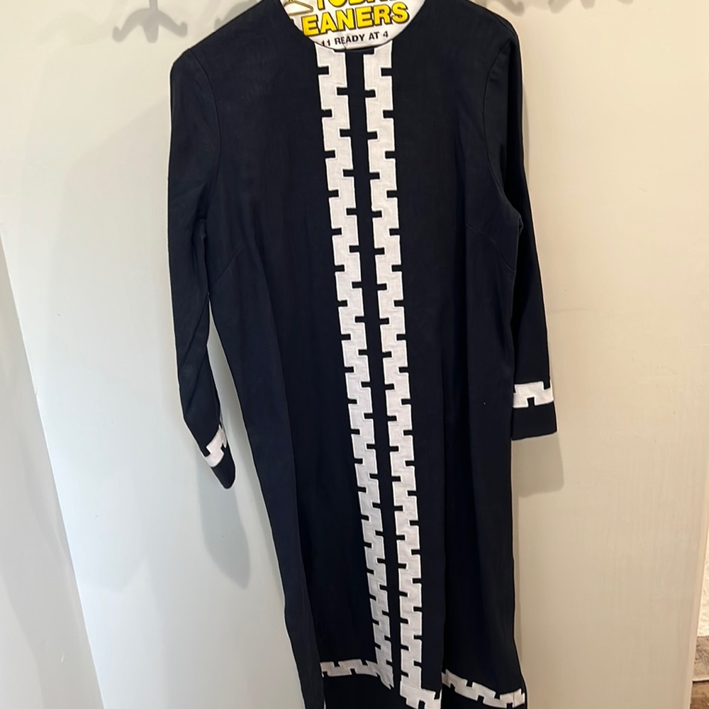 Tuckernuck Navy and White embroidered Hartman dress